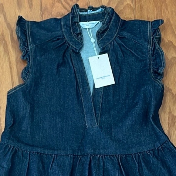 Amanda Uprichard Alcott Denim Dress In Indigo Sz Small - Picture 4 of 8